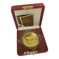 1986 12 oz Chinese Proof Gold Panda 1000 Yuan. 999 Fine (withBox & COA)