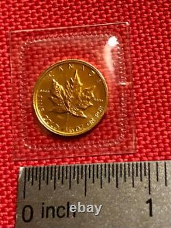 1986 Canada 1/10 oz 9999 Fine Gold Maple Leaf $5 Coin BU / Mint Sealed