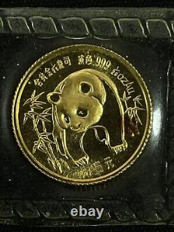 1986 Chinese Panda 5 Yuan 1/20th Ounce. 999 Fine Pure Gold Coin MINT SEALED