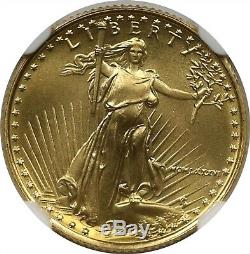 1986 Gold Eagle $5 NGC MS 69 Tenth-Ounce 1/10 oz Fine Gold