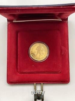 1986 Netherlands Proof Gold 1 Ducat Coin 1586 Design. 983 Fine With Case