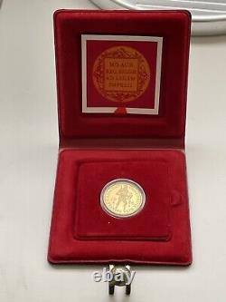 1986 Netherlands Proof Gold 1 Ducat Coin 1586 Design. 983 Fine With Case