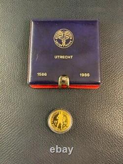 1986 Netherlands Proof Gold Ducat Coin. 983 Fine 3.494g in Case