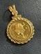 1986 Singapore 1/20 Proof Gold 5 Singold Tiger 999.9 Fine! 14k Pendant