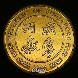 1986 Singapore 100 Singold 1 Oz 999.9 Fine Gold Coin