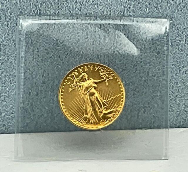 1986 Us. $5 American Gold Eagle Coin-bu, 1/10 Oz. Fine Gold First Year Of Issue