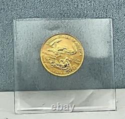 1986 US. $5 American Gold Eagle Coin-BU, 1/10 oz. Fine Gold First Year of Issue