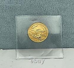 1986 US. $5 American Gold Eagle Coin-BU, 1/10 oz. Fine Gold First Year of Issue