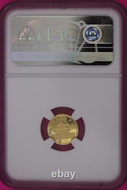 1986 Unc Details Bent 1986 Gold China Panda 1/10 Ounce. 999 Fine NGC Slab 821