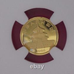 1986 Unc Details Bent 1986 Gold China Panda 1/10 Ounce. 999 Fine NGC Slab 821