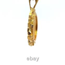 1987 1/10 Oz Walking Liberty Fine Gold Coin Framed 14K Gold Pendant J1088 1987 1/10 Oz Walking Liberty Fine Gold Coin Framed 14K Gold Pendant J1088