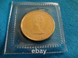 1987 1/10 oz Canada Gold Maple Leaf $5 Coin. 9999 Fine BU Mint Plastic #87ML4