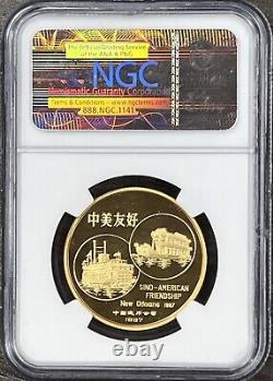 1987 1 oz. 999 Fine Gold China Panda New Orleans NGC PF68 UC