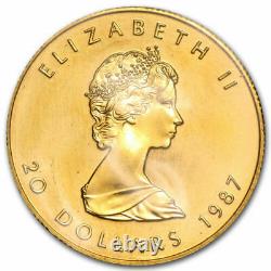 1987 1 oz Canadian Gold Maple Leaf. 9999 Fine Gold Sealed BU