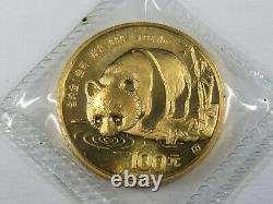 1987 1 oz Gold Panda Coin China 100 Yuan 1 oz Au. 999 Fine Au Panda Bear