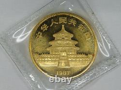 1987 1 oz Gold Panda Coin China 100 Yuan 1 oz Au. 999 Fine Au Panda Bear