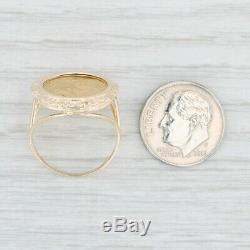 1987 Chinese Panda Coin Ring 14k Gold 999 Fine Gold 5 Yuan Size 6.5