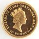 1987 Great Britain Britannia 1/10th Ounce. 917 Fine Pure Proof Gold Coin Round