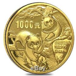 1988 12 oz Chinese Proof Gold Panda 1000 Yuan. 999 Fine (withBox)