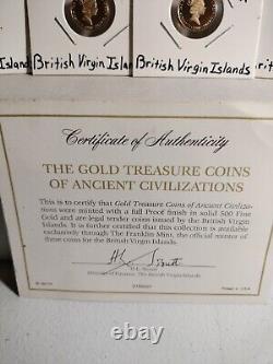 1988 $50 British Virgin Island(Proof) 500/1000 Fine Gold Coin Lot of 4