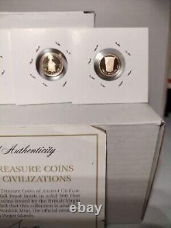 1988 $50 British Virgin Island(Proof) 500/1000 Fine Gold Coin Lot of 4