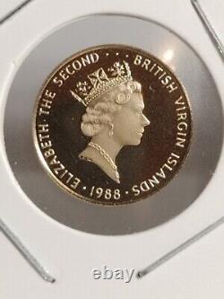 1988 $50 British Virgin Island(Proof) 500/1000 Fine Gold Coin Lot of 4