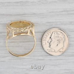 1988 Chinese Panda Coin Ring 14k 1/20th Oz 999 Fine Gold 5 Yuan