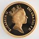 1988 Great Britain Proof 1/2 Sovereign Ruler Elizabeth Ii. 917 Fine Gold Coin