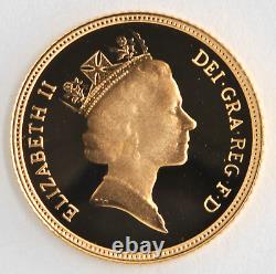 1988 Great Britain Proof 1/2 Sovereign Ruler Elizabeth II. 917 Fine Gold Coin