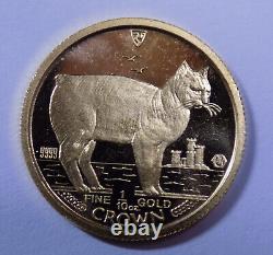 1988 Isle of Man Manx Cat 1/10 oz. 9999 fine gold coin