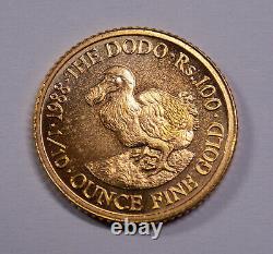 1988 Mauritius 100 Rupees The Dodo 1/10 oz fine gold coin