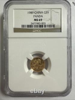 1989 5 Yuan Chinese Mint Panda 1/20th Ounce. 999 Fine Pure Gold Coin #299 1989 5 Yuan Chinese Mint Panda 1/20th Ounce. 999 Fine Pure Gold Coin #299