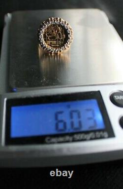 1989 China 5 Yuan 1/20 oz Fine Gold. 999 Panda Coin Diamond Ring Size 7