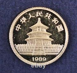 1989 China 5 Yuan Panda 1/20 oz. 999 Fine Gold Coin