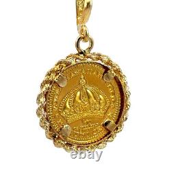 1989 KALAKAUA I KING OF HAWAII 1/10 Oz Fine Gold Coin Framed 14K Gold Pendant 1989 KALAKAUA I KING OF HAWAII 1/10 Oz Fine Gold Coin Framed 14K Gold Pendant