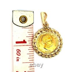 1989 KALAKAUA I KING OF HAWAII 1/10 Oz Fine Gold Coin Framed 14K Gold Pendant 1989 KALAKAUA I KING OF HAWAII 1/10 Oz Fine Gold Coin Framed 14K Gold Pendant