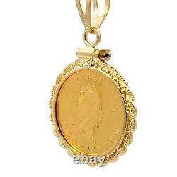 1990 Canadian Maple 1/10 Oz Fine Gold Coin Framed 14K Gold Pendant J1087 1990 Canadian Maple 1/10 Oz Fine Gold Coin Framed 14K Gold Pendant J1087