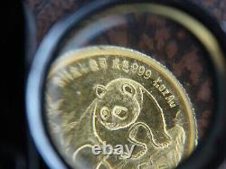 1990 China Gold Panda 1/20 Oz 5 Yuan. 999 Fine Coin