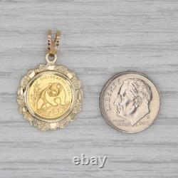 1990 Chinese Panda Coin 14k 999 Fine Yellow Gold 1/20oz 5 Yuan 1990 Chinese Panda Coin 14k 999 Fine Yellow Gold 1/20oz 5 Yuan