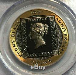 1990 Isle of Man Penny Black Proof 1oz. 999 Fine Gold Coin, PCGS Gem Proof DCAM