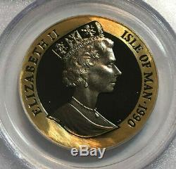 1990 Isle of Man Penny Black Proof 1oz. 999 Fine Gold Coin, PCGS Gem Proof DCAM