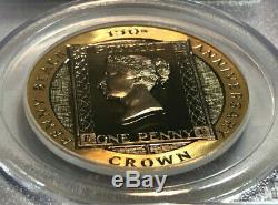 1990 Isle of Man Penny Black Proof 1oz. 999 Fine Gold Coin, PCGS Gem Proof DCAM