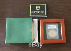 1990 Isle of Man Penny Black Proof 1oz. 999 Fine Gold Coin, PCGS Gem Proof DCAM