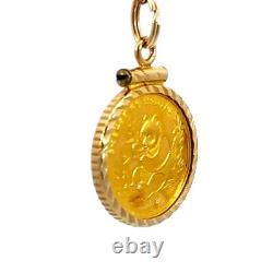1991 1/20 Oz Panda Fine Gold Coin Framed 14K Gold Diamond Cut Pendant Only 1991 1/20 Oz Panda Fine Gold Coin Framed 14K Gold Diamond Cut Pendant Only