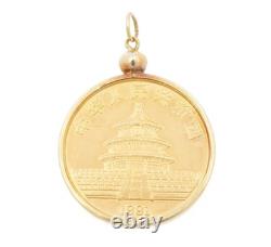 1991 1/4 oz Gold Panda Coin Pendant Large Date. 999 Fine 14K Gold Bezel 1991 1/4 oz Gold Panda Coin Pendant Large Date. 999 Fine 14K Gold Bezel