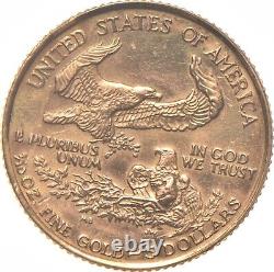 1991 $5 American Gold Eagle 1/10 Oz. 999 Fine Gold 0150