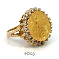 1991 $5 Dollars Walking Liberty Fine Gold Coin & 14K Gold Ring Size 6.5 1991 $5 Dollars Walking Liberty Fine Gold Coin & 14K Gold Ring Size 6.5