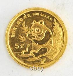 1991 5 Yuan Chinese Mint Panda 1/20th Ounce. 999 Fine Pure Gold Coin Proof