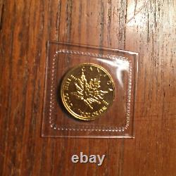 1991 Canada $5 Gold Maple Leaf 1/10 oz. 9999 Fine Gold Coin RCM Sealed