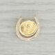 1991 Panda Coin Horseshoe Pendant 1/20th 999 Fine Gold 14k 5 Yuan Good Luck
